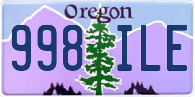 OR license plate 998ILE