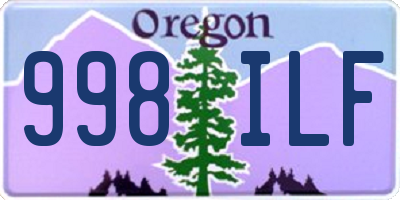 OR license plate 998ILF