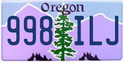 OR license plate 998ILJ