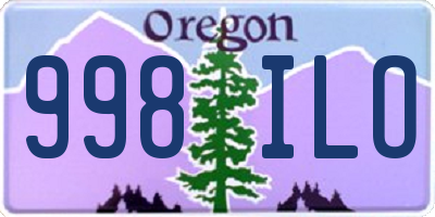 OR license plate 998ILO