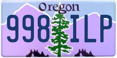 OR license plate 998ILP
