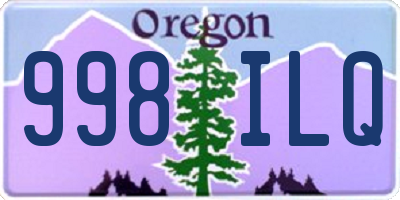 OR license plate 998ILQ