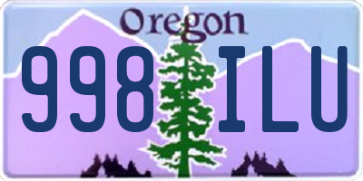 OR license plate 998ILU