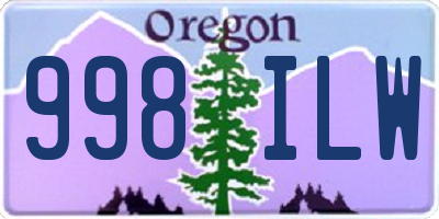 OR license plate 998ILW