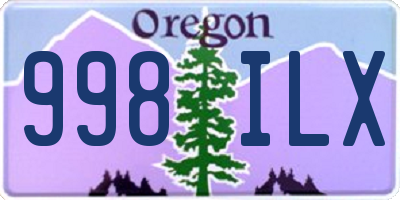 OR license plate 998ILX