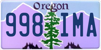 OR license plate 998IMA