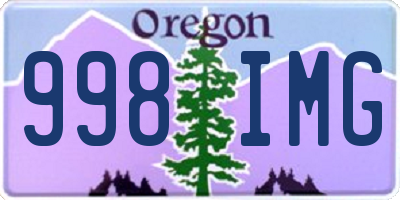 OR license plate 998IMG