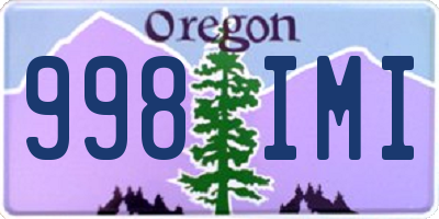 OR license plate 998IMI