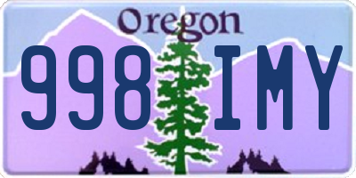 OR license plate 998IMY