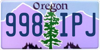 OR license plate 998IPJ