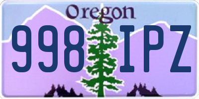 OR license plate 998IPZ
