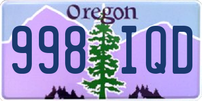 OR license plate 998IQD