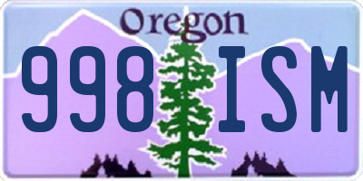 OR license plate 998ISM