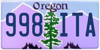 OR license plate 998ITA