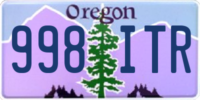 OR license plate 998ITR