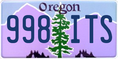 OR license plate 998ITS