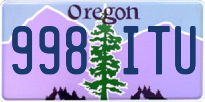 OR license plate 998ITU