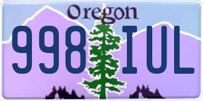 OR license plate 998IUL