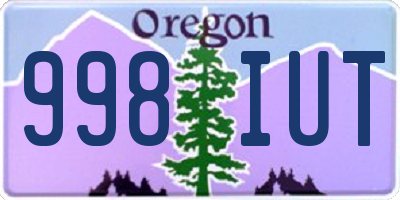 OR license plate 998IUT