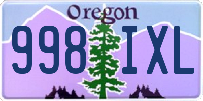 OR license plate 998IXL