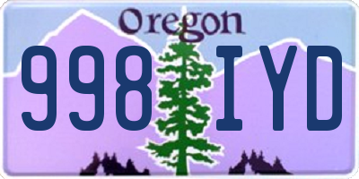 OR license plate 998IYD