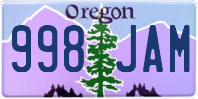 OR license plate 998JAM