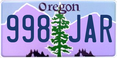 OR license plate 998JAR