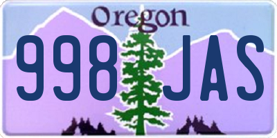 OR license plate 998JAS
