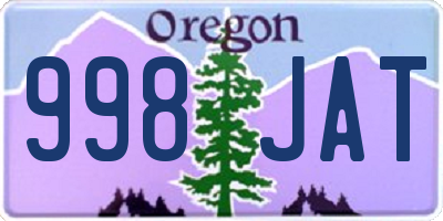 OR license plate 998JAT