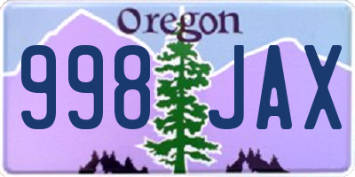 OR license plate 998JAX