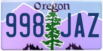 OR license plate 998JAZ