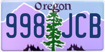 OR license plate 998JCB