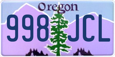 OR license plate 998JCL