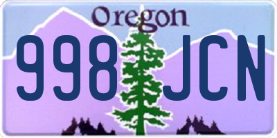 OR license plate 998JCN