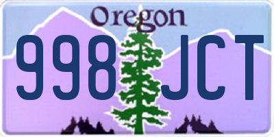 OR license plate 998JCT