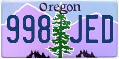 OR license plate 998JED