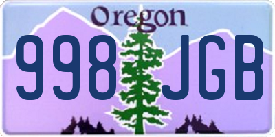 OR license plate 998JGB