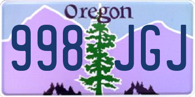 OR license plate 998JGJ