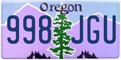 OR license plate 998JGU