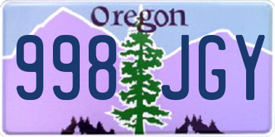 OR license plate 998JGY