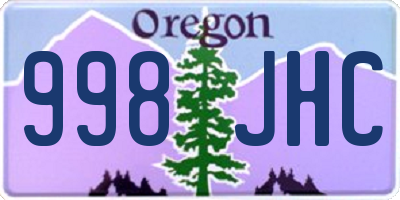 OR license plate 998JHC