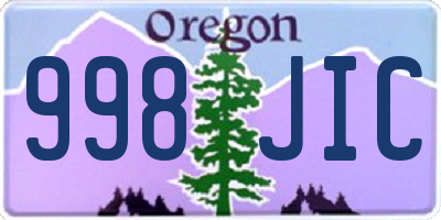 OR license plate 998JIC