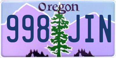 OR license plate 998JIN