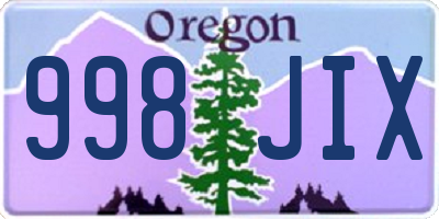 OR license plate 998JIX