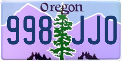OR license plate 998JJO