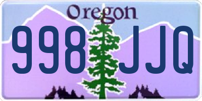 OR license plate 998JJQ
