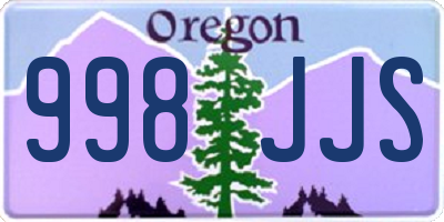 OR license plate 998JJS