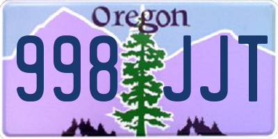 OR license plate 998JJT