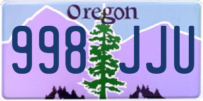 OR license plate 998JJU