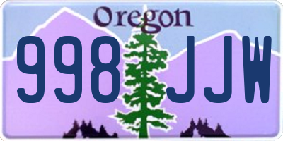 OR license plate 998JJW